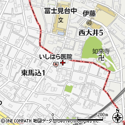東京都大田区東馬込1丁目46周辺の地図