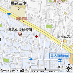 東京都大田区中馬込2丁目8周辺の地図