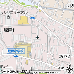 井上クリーニング株式会社　坂戸第３工場周辺の地図