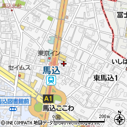 東京都大田区東馬込1丁目23周辺の地図