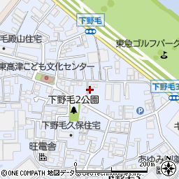 神奈川県川崎市高津区下野毛周辺の地図