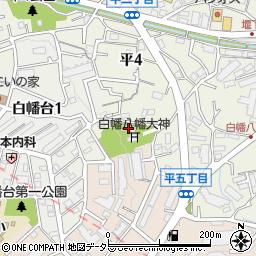 白幡八幡神社周辺の地図