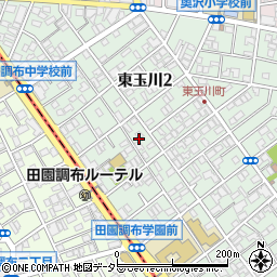 東京都世田谷区東玉川2丁目周辺の地図