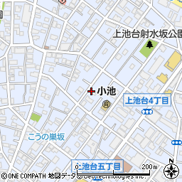 東京都大田区上池台4丁目周辺の地図