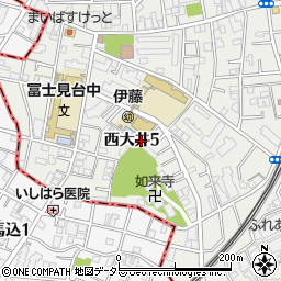 東京都品川区西大井5丁目周辺の地図
