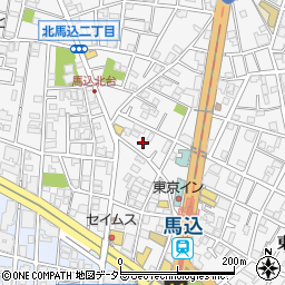 東京都大田区北馬込2丁目34周辺の地図