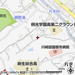 神奈川県川崎市麻生区片平1673-37周辺の地図