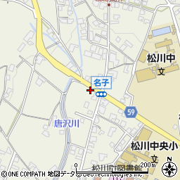 中古タイヤ専門店　松川周辺の地図