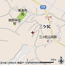 千葉県東金市三ケ尻周辺の地図