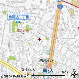 東京都大田区北馬込2丁目38周辺の地図