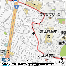 東京都大田区東馬込1丁目10周辺の地図