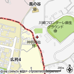 神奈川県川崎市麻生区片平1588-11周辺の地図