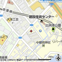 千葉県警察本部出洲警察待機宿舎周辺の地図