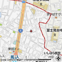 東京都大田区東馬込1丁目11周辺の地図