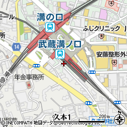 ニッポンレンタカー溝ノ口駅前営業所周辺の地図