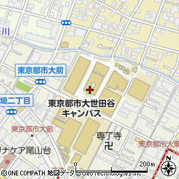 東京都市大学　世田谷キャンパス周辺の地図