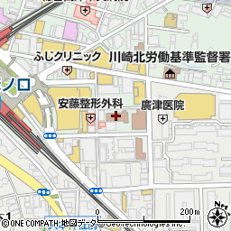 川崎市　生活文化会館周辺の地図