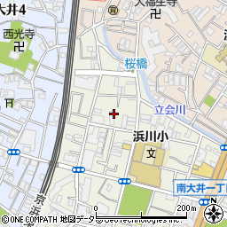 東京都品川区南大井5丁目4周辺の地図