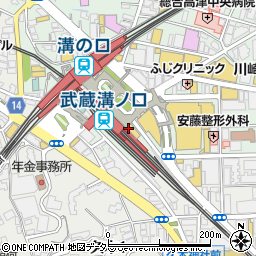 餃子の王将 武蔵溝ノ口駅前店周辺の地図