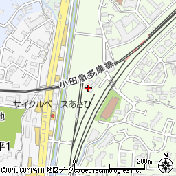 小田急電鉄喜多見保線区周辺の地図