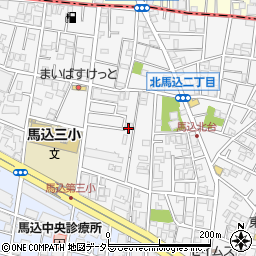 東京都大田区北馬込2丁目9周辺の地図