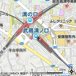 コメダ珈琲店武蔵溝ノ口駅前店周辺の地図