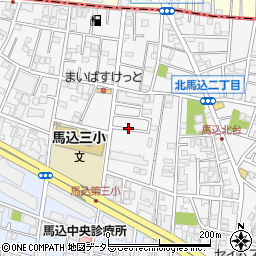 東京都大田区北馬込2丁目10周辺の地図