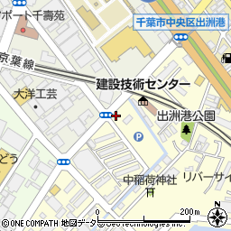 ファミリーマート千葉出洲港店周辺の地図