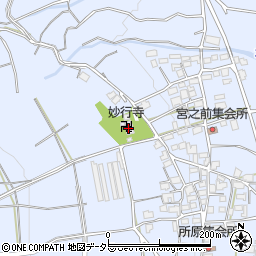 妙行寺周辺の地図