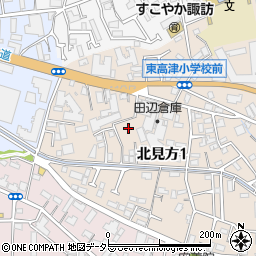 〒213-0005 神奈川県川崎市高津区北見方の地図
