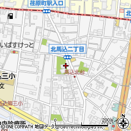 東京都大田区北馬込2丁目5周辺の地図
