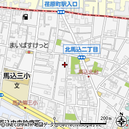 東京都大田区北馬込2丁目7周辺の地図