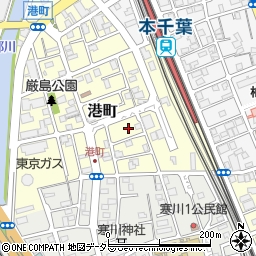 千葉県千葉市中央区港町18周辺の地図