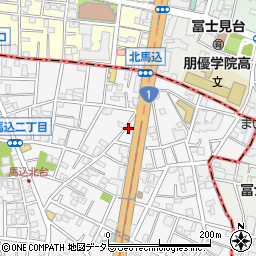 東京都大田区北馬込2丁目42周辺の地図