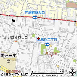 東京都大田区北馬込2丁目4周辺の地図