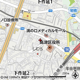 コスモス調剤薬局　高津区役所前店周辺の地図