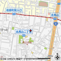 東京都大田区北馬込2丁目46周辺の地図