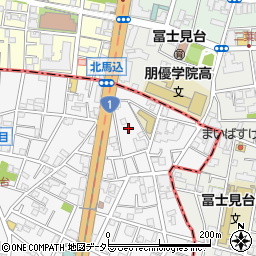東京都大田区東馬込1丁目6周辺の地図