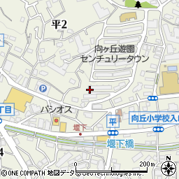 神奈川県川崎市宮前区平周辺の地図