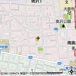 奥沢子安公園トイレ周辺の地図