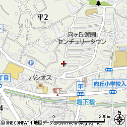 神奈川県川崎市宮前区平周辺の地図