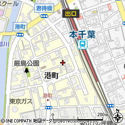 千葉県千葉市中央区港町109周辺の地図