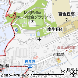 南生田桜陰公園周辺の地図