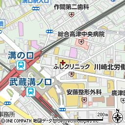 セブンイレブン川崎溝の口駅前店周辺の地図
