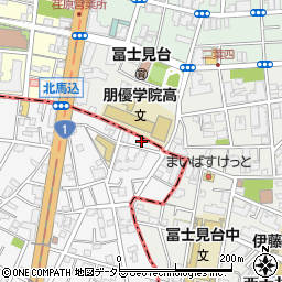 東京都大田区東馬込1丁目2周辺の地図