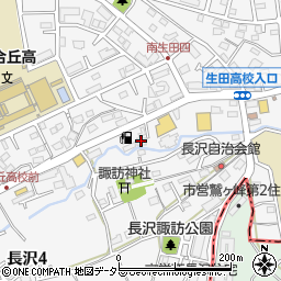 ツクイ川崎長沢周辺の地図