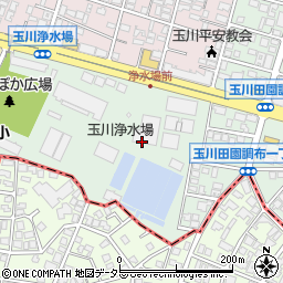 東京都水道局　浄水管理事務所・浄水場玉川浄水場周辺の地図