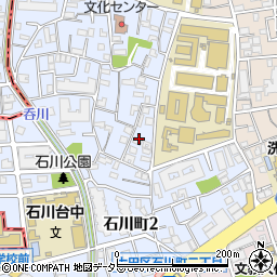 東京都大田区石川町1丁目6周辺の地図