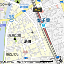 千葉県千葉市中央区港町15周辺の地図