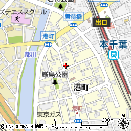 千葉県千葉市中央区港町8-13周辺の地図